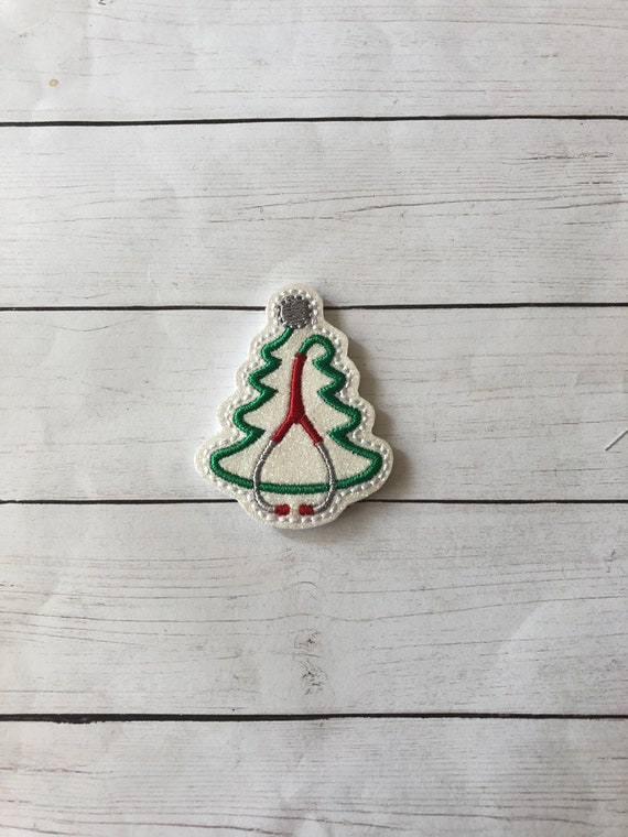 Holiday Feltie Medical Feltie Embroidered Felt Nurse Feltie Embroidered Feltie Stethoscope Feltie Tree Feltie Christmas Tree Feltie