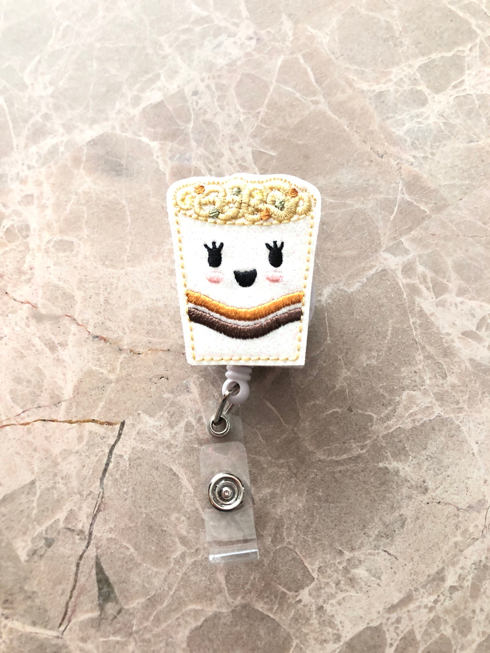 Cup Of Noodles Badge Reel. Medical ID Badge Reel. Teacher | Etsy