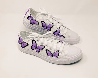 butterfly converse shoes