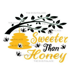 Bee Hive Svg, zoeter dan Honey Bee Farm Queen Bee Clipart Bumble Bee Svg-bestanden voor Cricut zomer Instant Download Klik nu