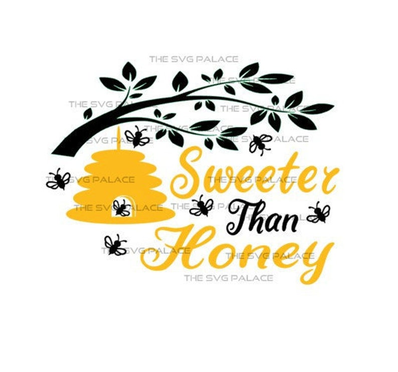 Bee Hive Svg, Sweeter Than Honey Bee Farm Queen Bee Clipart Bumble Bee Svg-filer för Cricut Summer Instant Download Klicka nu bild 1