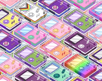 Subtiele LGBTQ+ Pride Gameboy-stickers