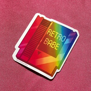 Retro Babe Game Cartridge Sticker