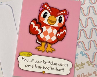 Printable Celeste Birthday Card | *Digital Download* | Animal Crossing: New Horizons