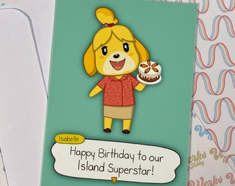 Printable Isabelle Birthday Card | *Digital Download* | Animal Crossing: New Horizons