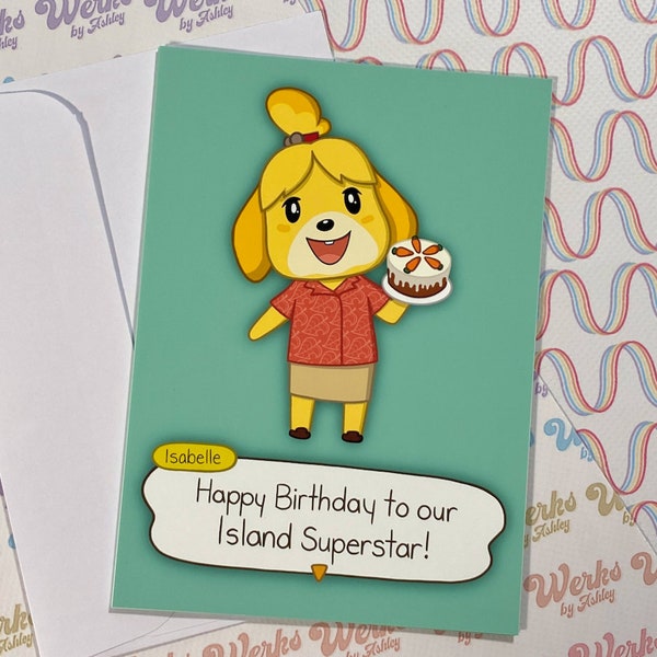 Printable Isabelle Birthday Card Etsy