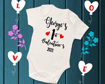 valentines day baby grow