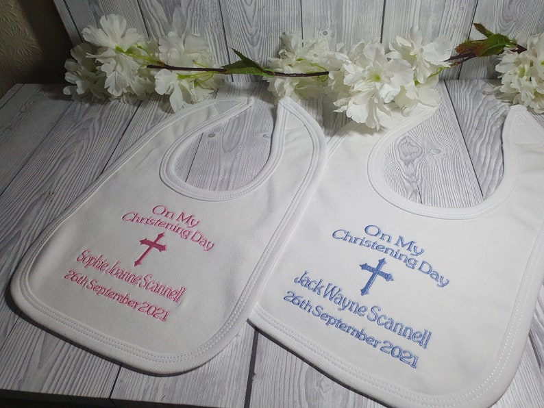 Christening Bib Personalised Christening Bib Christening Etsy UK