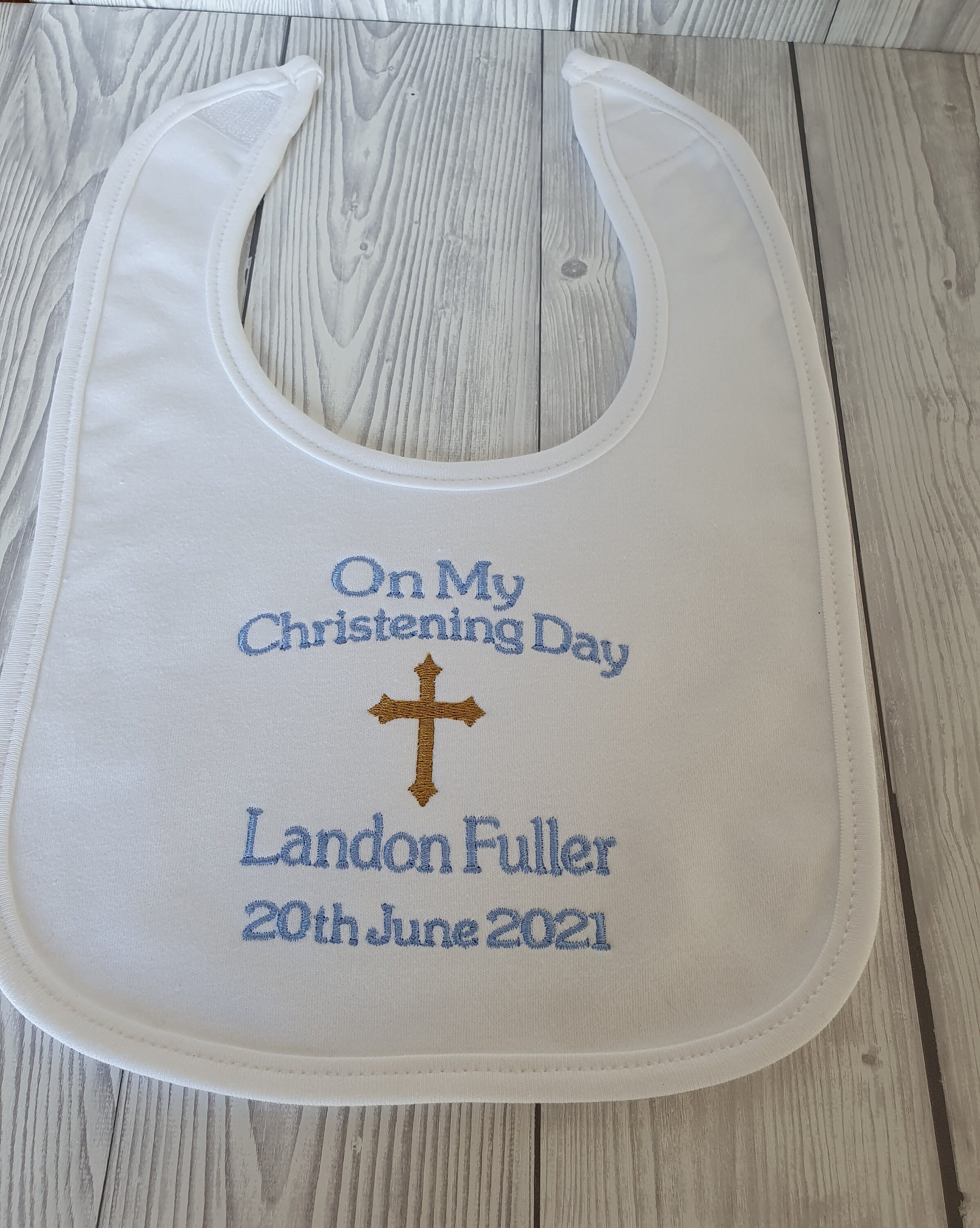 Christening Bib Personalised Christening Bib Christening Etsy UK