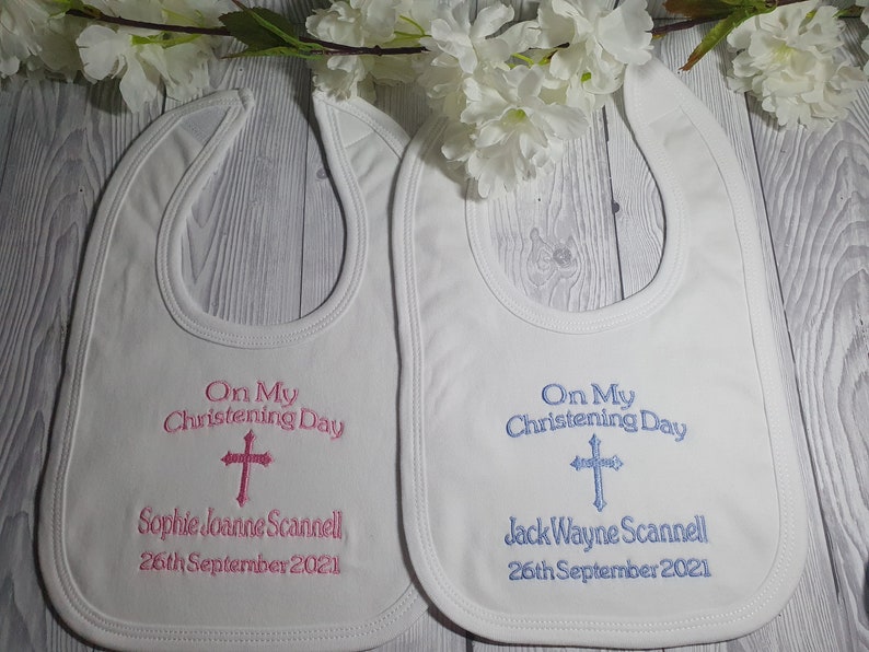 Christening Bib Personalised Christening Bib Christening Etsy UK