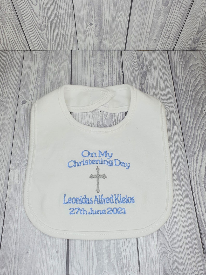 Christening Bib Personalised Christening Bib Christening Etsy UK