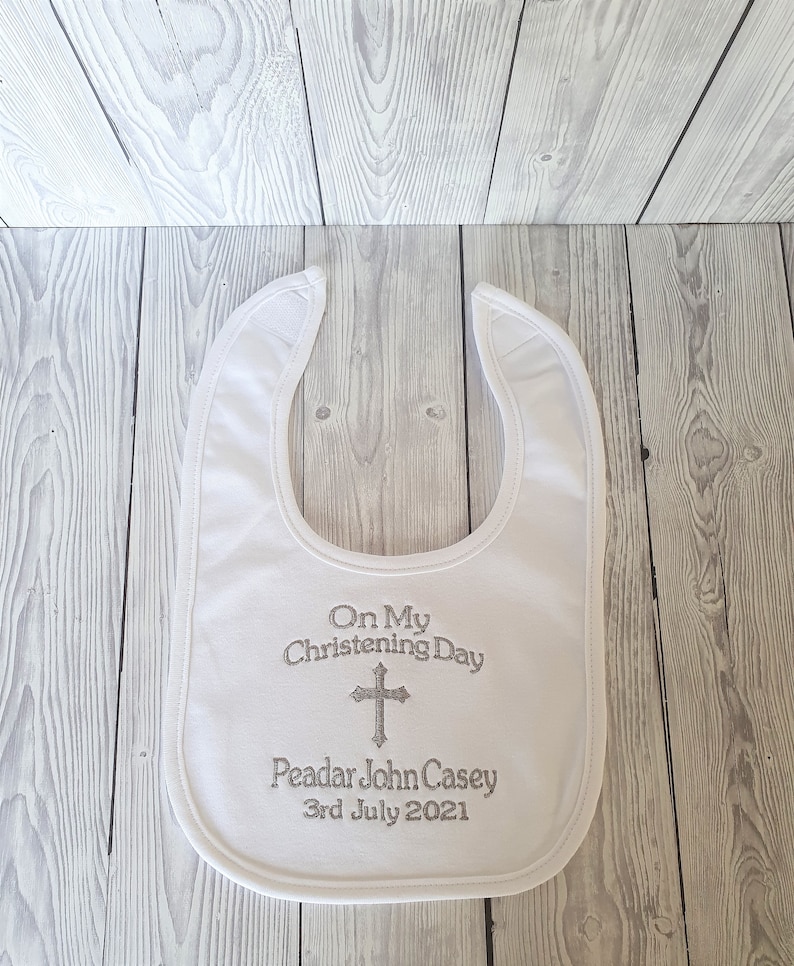 Christening Bib Personalised Christening Bib Christening Etsy UK