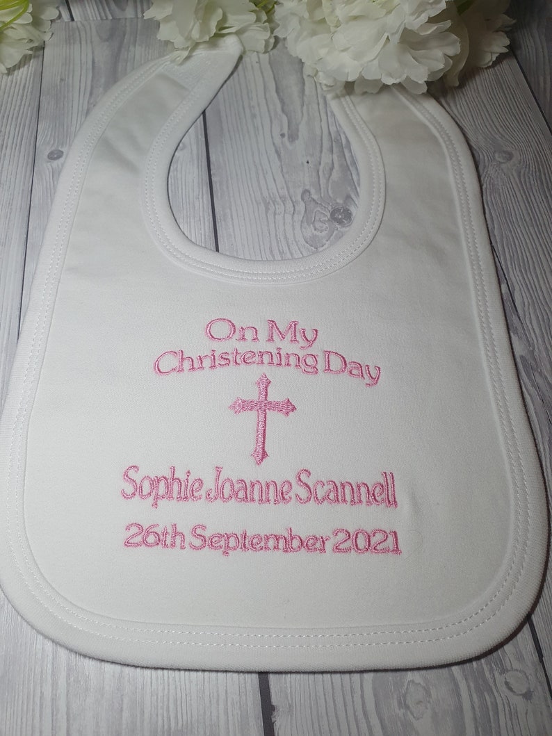 Christening Bib Personalised Christening Bib Christening Etsy UK