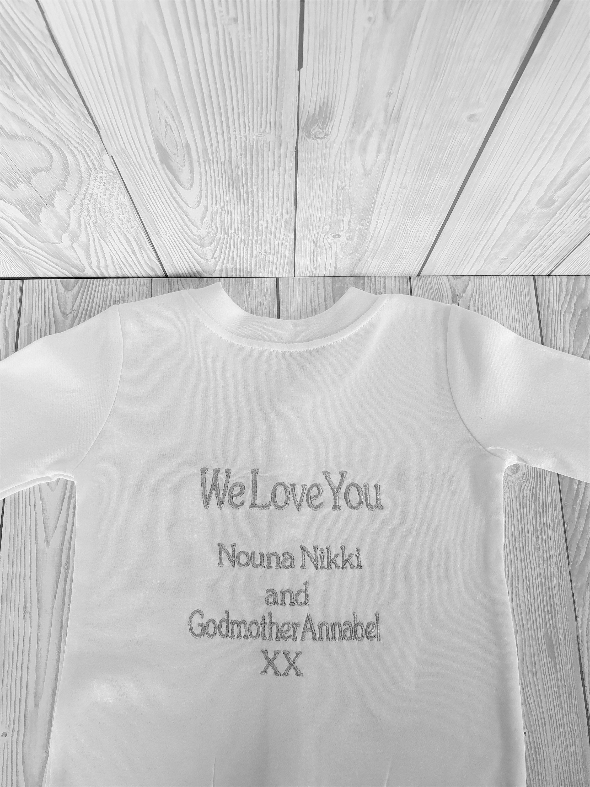 Personalised Christening Sleepsuit Christening Gift Etsy UK