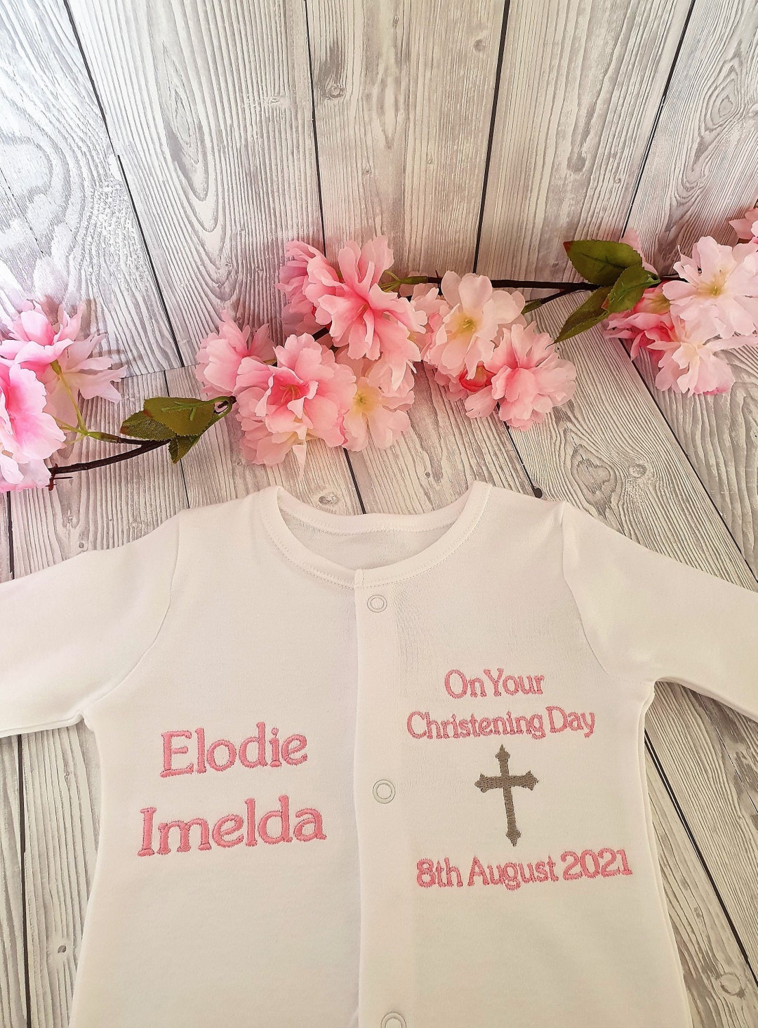 Personalised Christening, Sleepsuit, Christening Gift, Christening