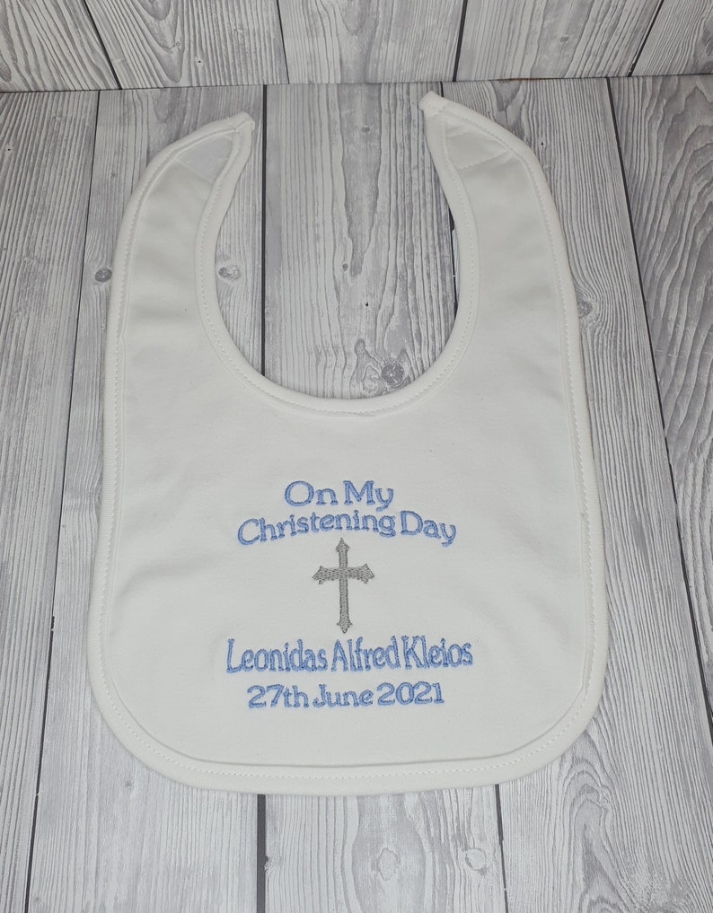 Christening Bib Personalised Christening Bib Christening Etsy UK