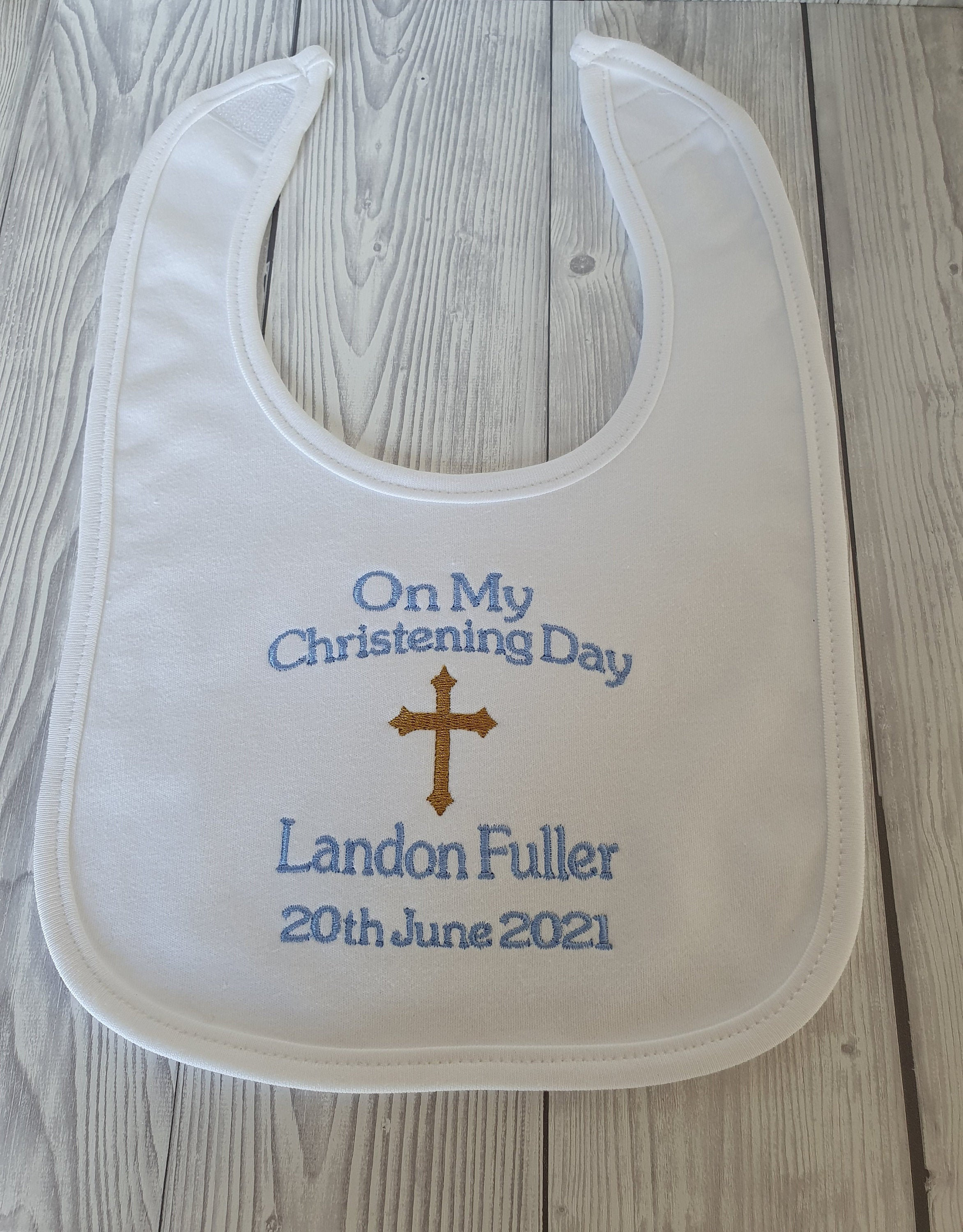 Christening Bib Personalised Christening Bib Christening Etsy UK