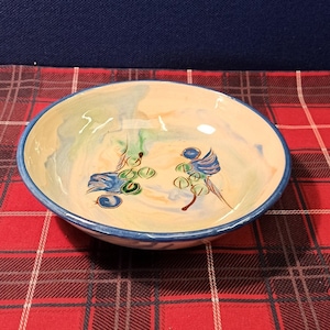 Glazed Earthenware Fruit Bowl - Mediterranean - Vintage.
