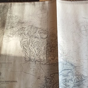 Vintage Maritime / Nautische Karte. Original Publiziert 1892. (1191). H. 1932. Flamstadt Kopf Nach Hartlepool. Nordsee.