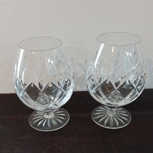 A Pair of Brandy Glasses. Lead Crystal. Excellent Condition.