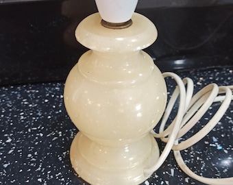Vintage Small Table Lamp. Onyx. Heavy.
