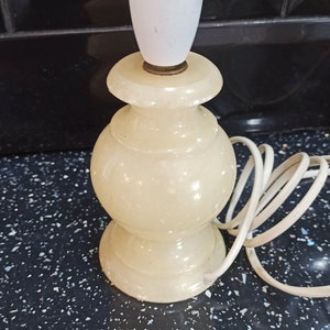 Vintage Small Table Lamp. Onyx. Heavy.