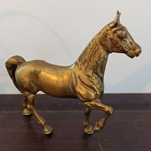 Vintage Brass Horse Ornament.