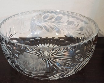 Lead Crystal Fruit Bowl. Excellent Condition.