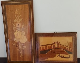 ヴィンテージ象嵌細工 - 木象嵌絵画。イタリア、ソレント - Etsy 日本