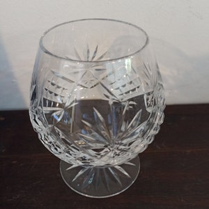 Verre à cognac bohème vintage. Coupe à la main. Cristal au plomb.
