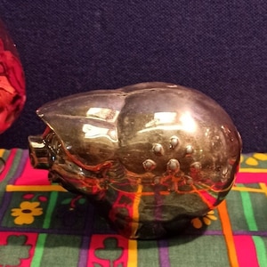 Vintage Schwein Spardose - Guter Zustand - Metall