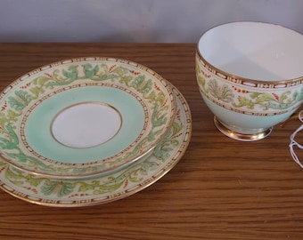 Paragon China 1930s Art Deco/Nouveau Trio Cup, Saucer and Plate set