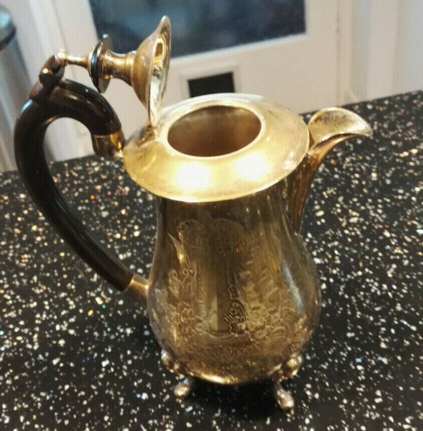 Antique Silverplate Teapot And Coffee Pot Set With Tea Etsy