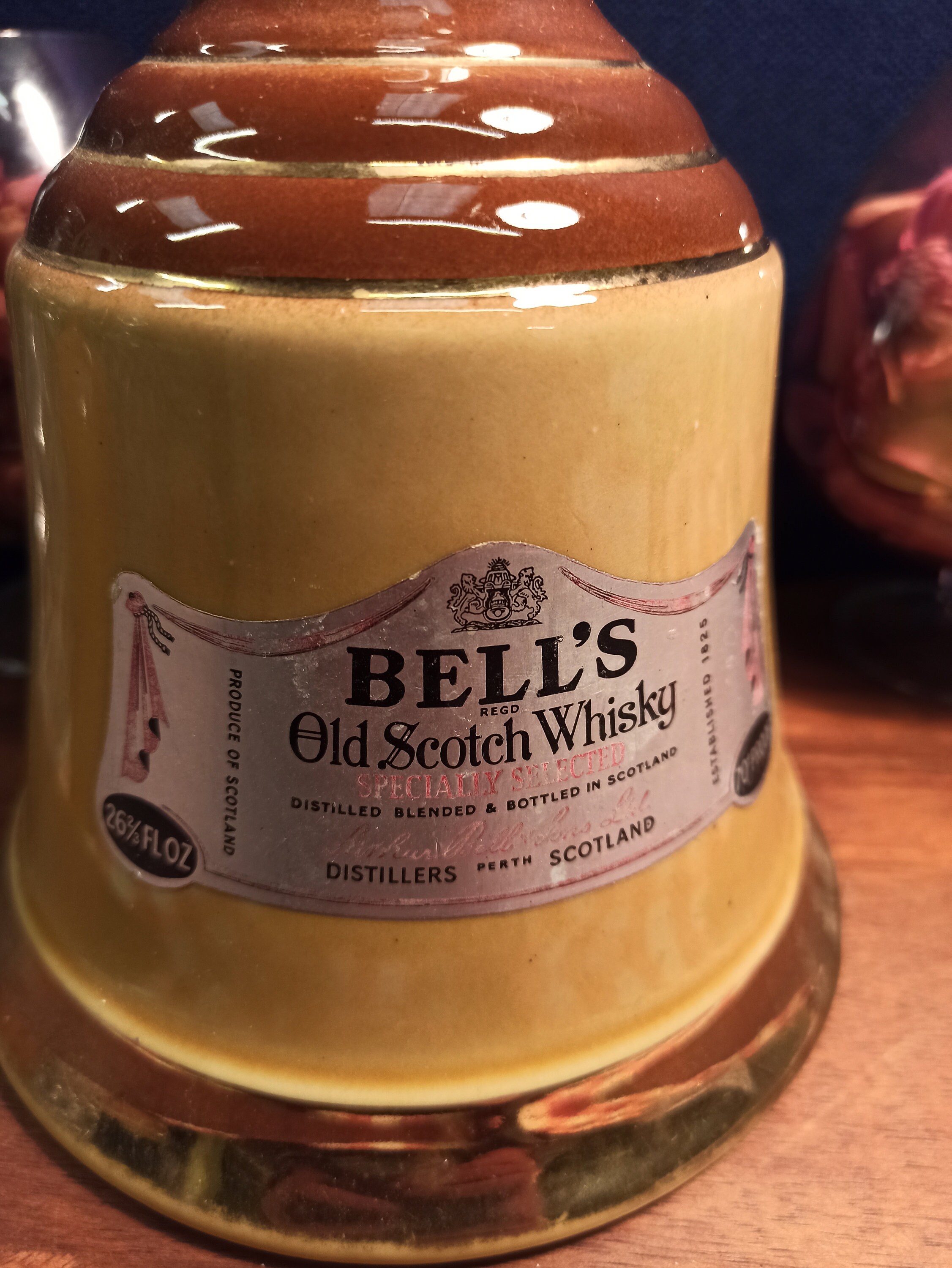 Vintage Bells Old Scotch Whiskey Bottle by Wade. Very Good