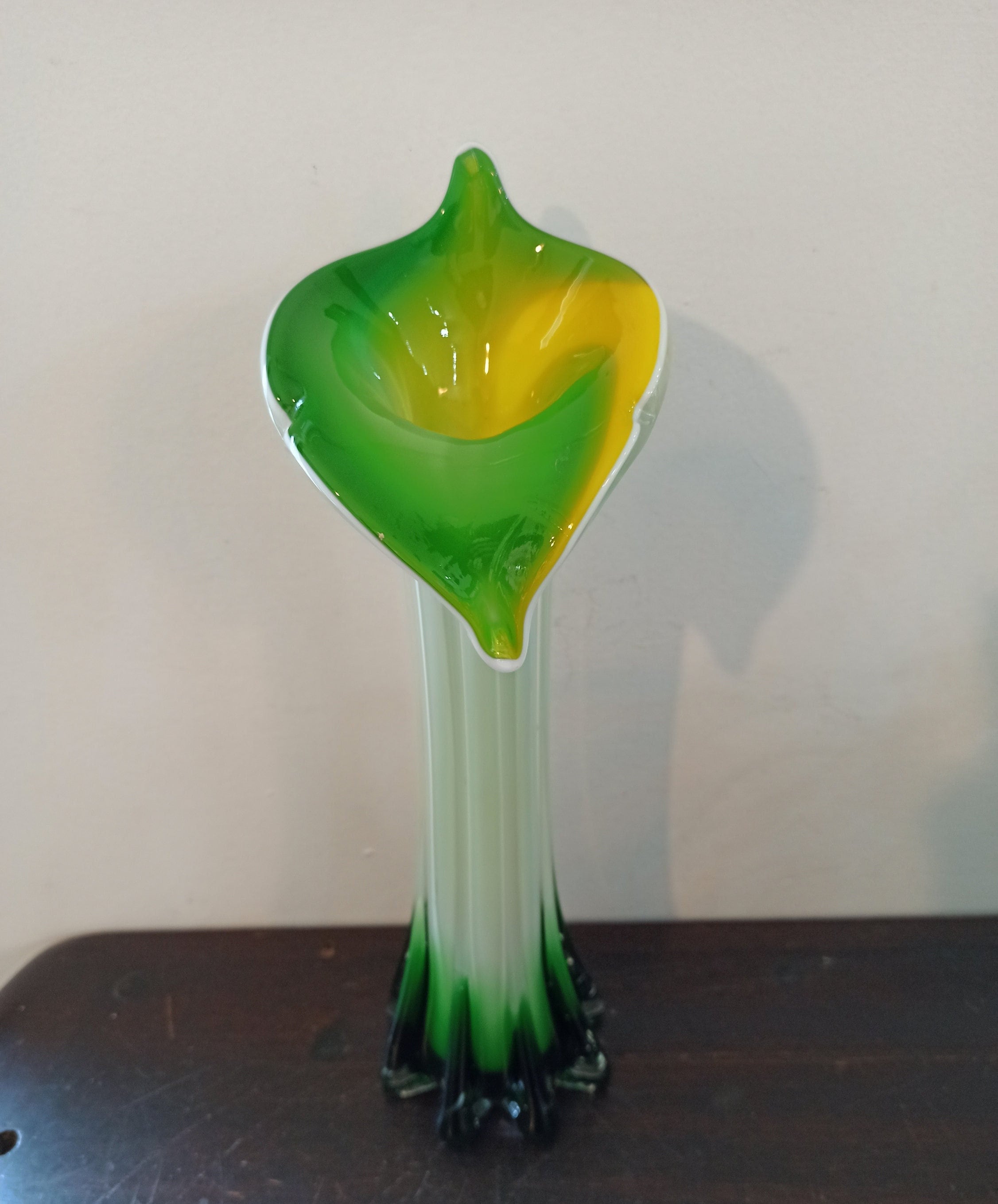 古典 WoodbellmuOriginal Murano Glass OMG Lily Vase High Light blu
