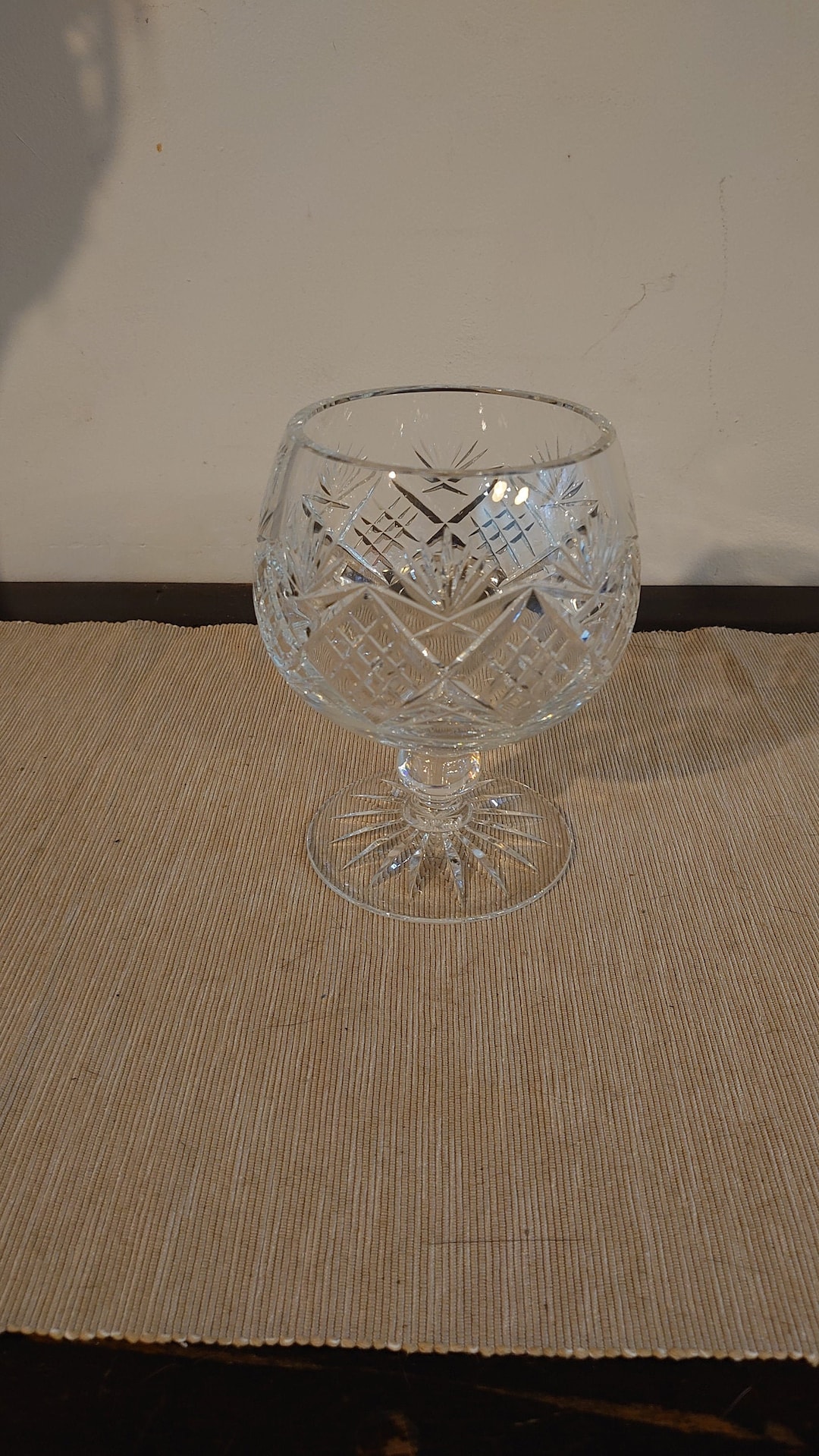 Large Lead Crystal Brandy Glass/vase Very Large and Heavy Etsy