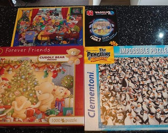 Selection of 4 Light-hearted Jigsaw Puzzles - for adults and children
