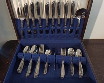 Vintage Cutlery Set. Boxed. N.S.CO. Stainless. Made in Japan.