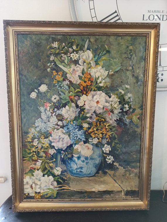 ルノワール作「春の花束」。R.E.フォードによる模写。非常に良好な状態