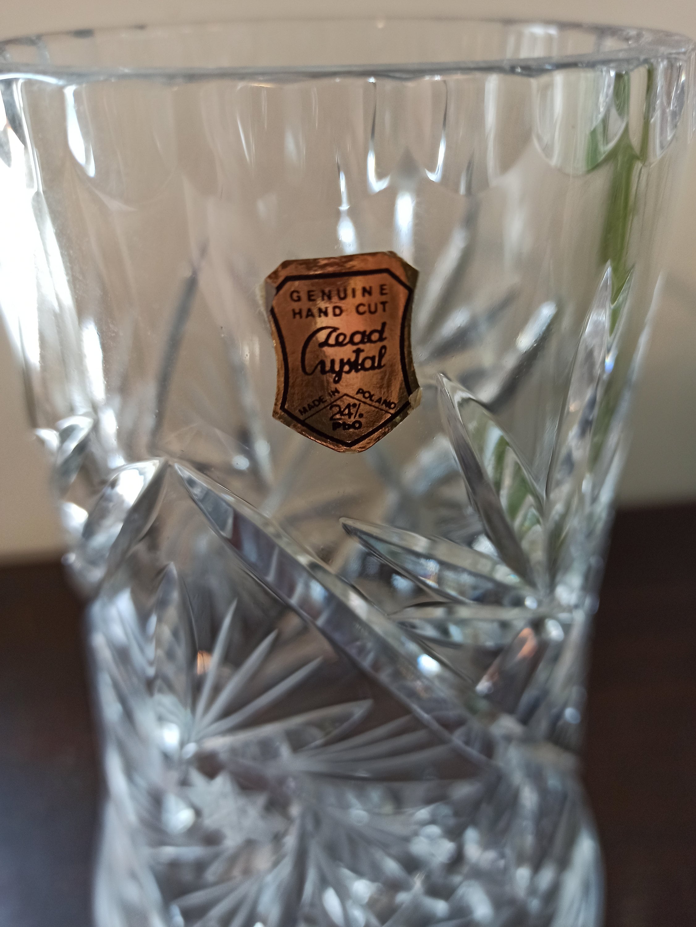 Genuine Hand Cut 24% Lead Crystal Vase. Excellent Conditon. - Etsy
