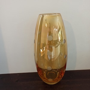 Vintage Glass Vase. Iridescent.