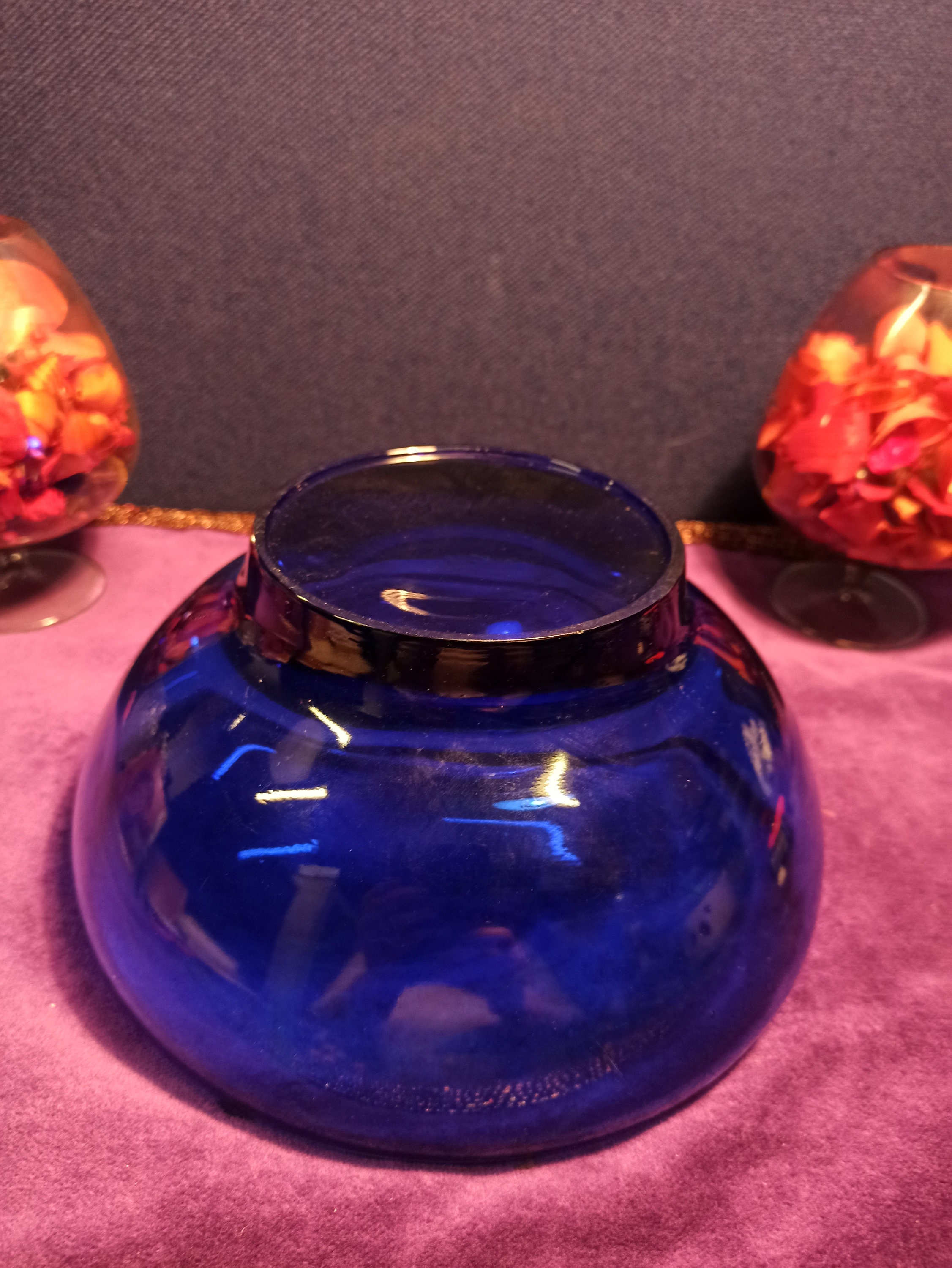 Cobalt Blue Vintage Fruit Bowl. Very Good Condition. Etsy