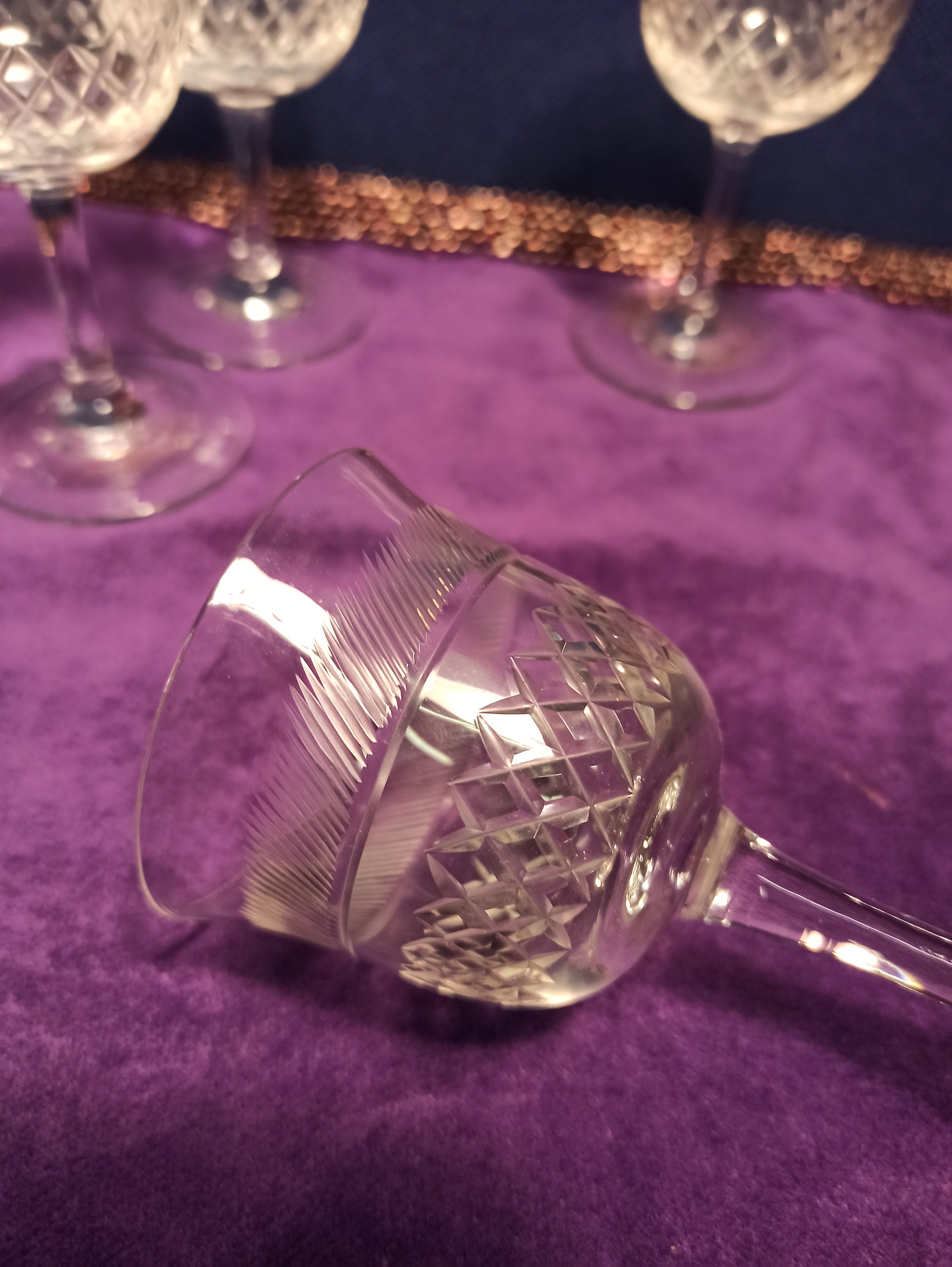 Set of 4 Liqueur Cordial Stem Glasses. Very Condition. Etsy