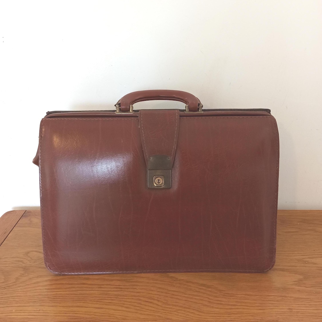 Retro Cheney Briefcase. Used. Very Good Condition. Brown Leather. - Etsy