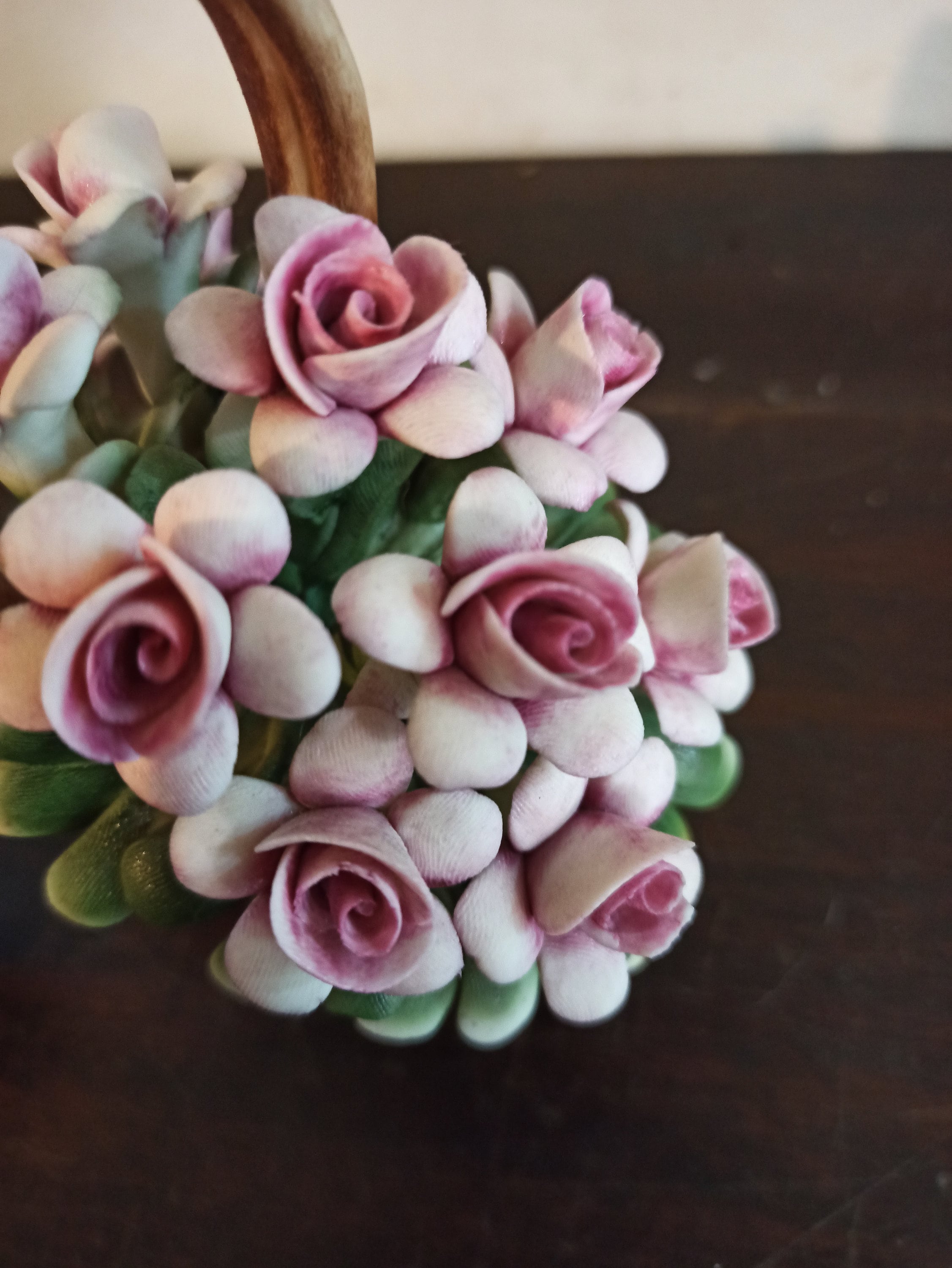 Capodimonte Porcelain Flower Basket Ornaments X 2. Etsy