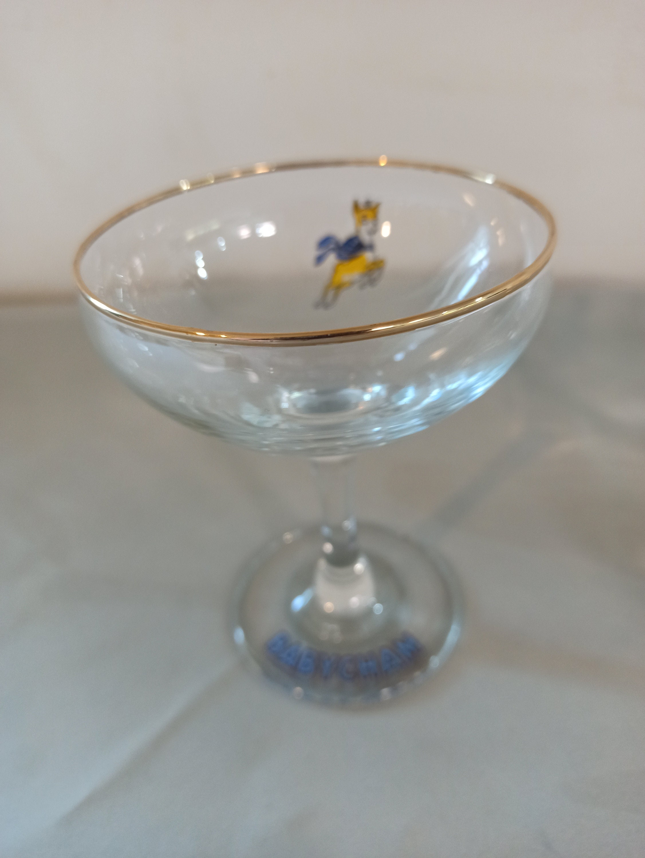 Pair of Retro 1970s Babycham Glasses. Excellent Condition. Etsy