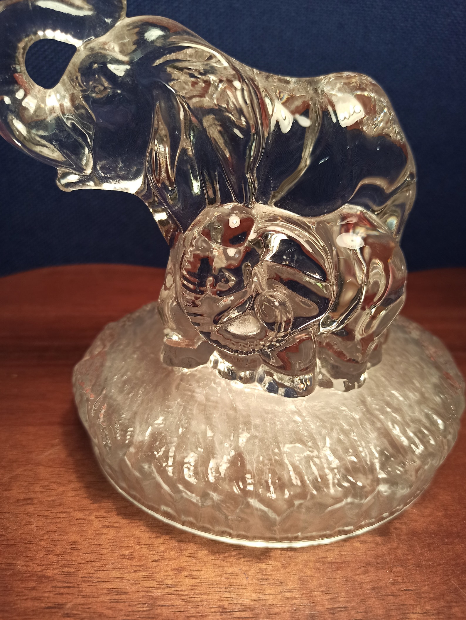 Vintage Lead Crystal 24 Elephant With Baby Ornament. Etsy