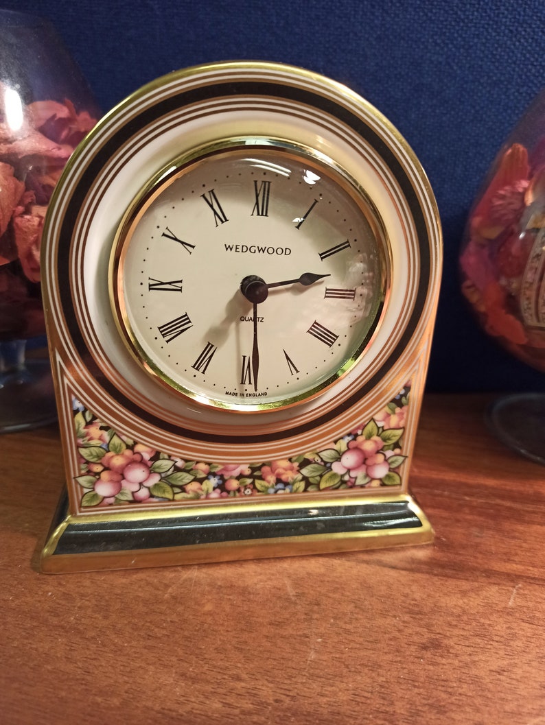 Wedgwood Mantle / Table Quartz Clock. Clio Design. Excellent Etsy
