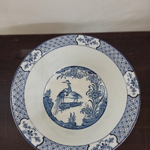 Vintage Fruit Bowl. Blue And White. "Yuan" by Wood and Sons. Excellent Condition. image 2