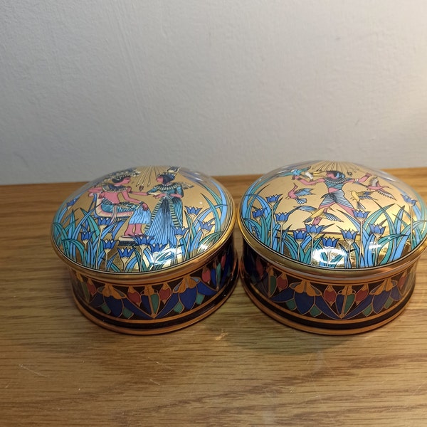 A Pair of 'Treasure of The Nile' Trinket Boxes. Excellent Condition. Tutankhamun. 1996. Compton and Woodhouse.